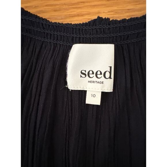 Seed Heritage Top Womens 10 Cold Shoulder Blouse - Picture 5 of 7